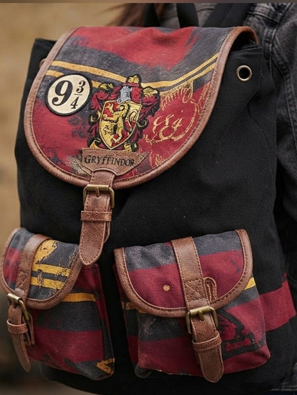 Harry Potter Gryffindor "Alumni" Backpack Wizarding World Bioworld Potterhead - Picture 1 of 15